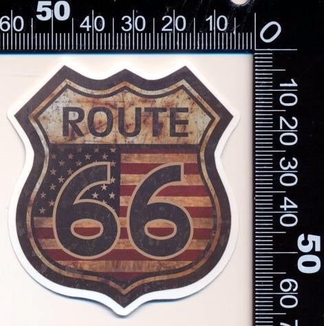 Sticker: Route 66 (2), Verzamelen, Stickers, Zo goed als nieuw, Auto of Motor, Ophalen of Verzenden