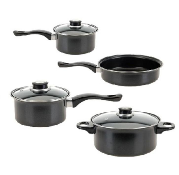 KAMPEER 4 Delige Pannenset NU € 28.95, Caravans en Kamperen, Kampeeraccessoires, Nieuw, Ophalen