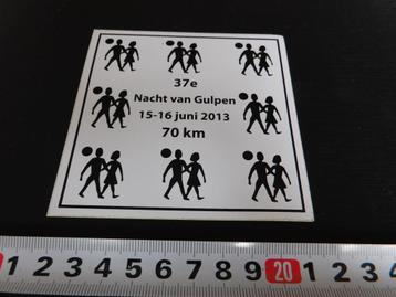 sticker 37e nacht van gulpen 2013 70 km wandelen beschikbaar voor biedingen