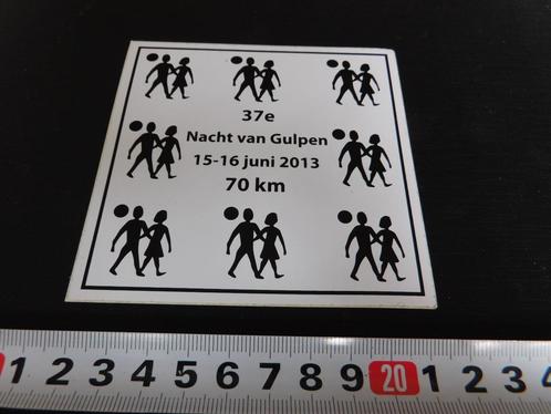 sticker 37e nacht van gulpen 2013 70 km wandelen, Verzamelen, Stickers, Zo goed als nieuw, Bedrijf of Vereniging, Ophalen