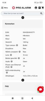 Hikvision thermal optical bi- spectrum bullet 7ds-2td2637-15, Ophalen of Verzenden