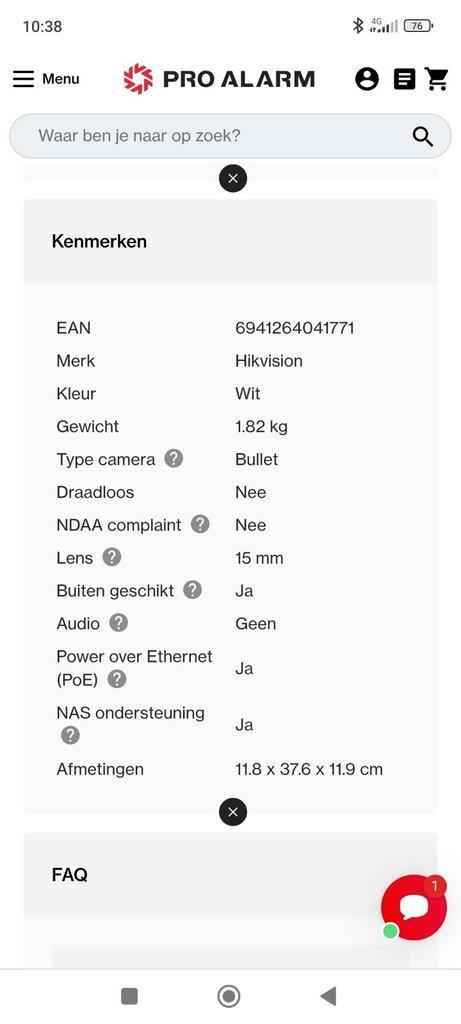 Hikvision thermal optical bi- spectrum bullet 7ds-2td2637-15, Audio, Tv en Foto, Videobewaking, Ophalen of Verzenden