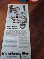 Advertentie van Heineken bier klokje 1957, Verzamelen, Biermerken, Ophalen of Verzenden, Zo goed als nieuw, Viltje(s), Heineken