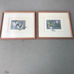 chinees aquarel bloesem vlinder, Ophalen of Verzenden