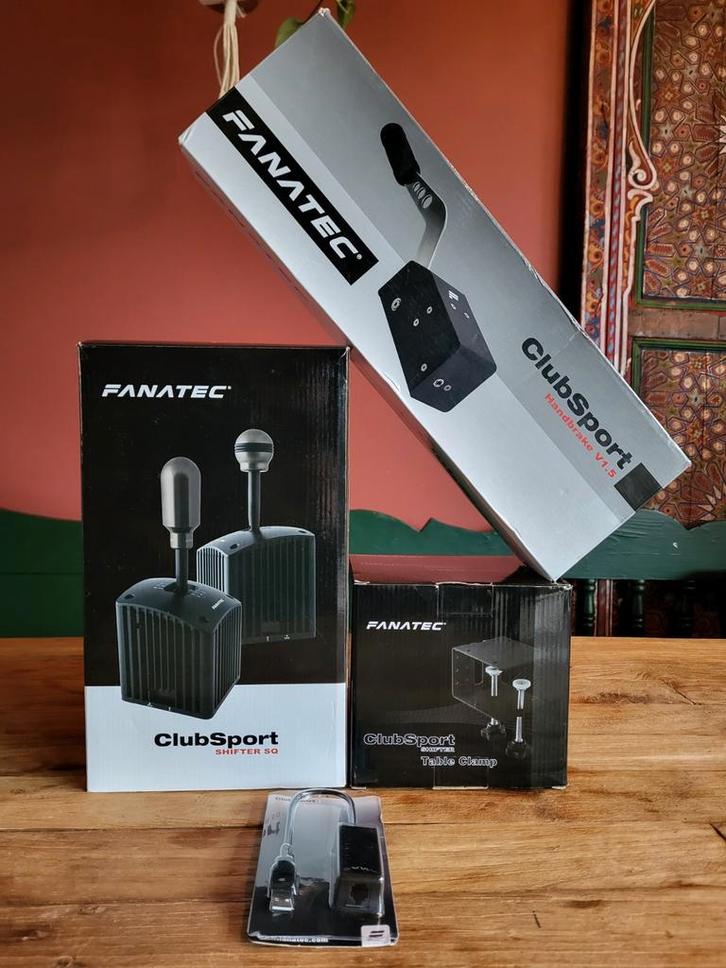 Fanatec ClubSport SQ v1.5 Shifter + Handbrake + accessoires, Computers en Software, Joysticks, Zo goed als nieuw, Ophalen of Verzenden