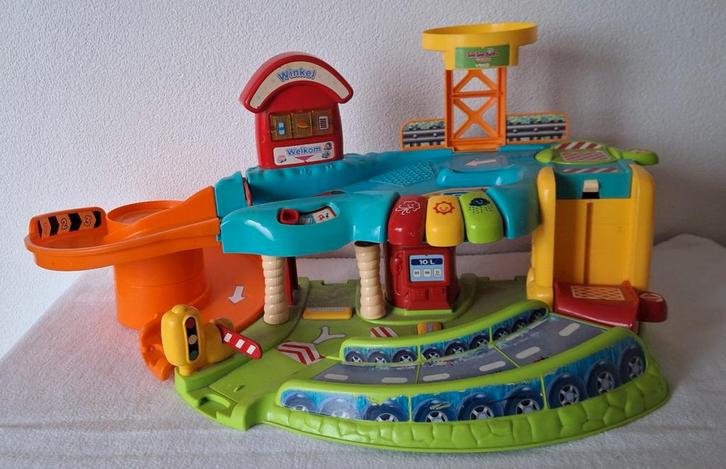 Vtech Toet Toet Garage + Wasplaats + Auto Margot, Kinderen en Baby's, Speelgoed | Vtech, Gebruikt, 2 tot 4 jaar, Ophalen of Verzenden