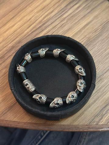 Zilveren armband met zwart onix beschikbaar voor biedingen