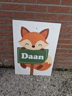 Geboortebord / Ooievaar Vosje, Ophalen, Zo goed als nieuw, Geboortebord