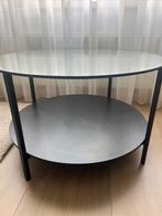 Ikea VITTSJÖ Salontafel, zwartbruin/glas, 75 cm, Huis en Inrichting, Tafels | Salontafels, Ophalen, 50 tot 100 cm, Rond, Minder dan 50 cm