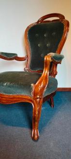 Antieke Stoel met Groene Bekleding in Lodewijk XV N, Antiek en Kunst, Antiek | Meubels | Stoelen en Banken, Ophalen