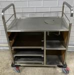 Credo RVS afval transportwagen 4 korven keuken korvenwagen, Ophalen of Verzenden