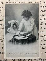 Boekje lezen met pop (NN), Ophalen of Verzenden, Voor 1920, Gelopen, Kinderen