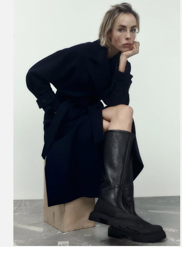 Leren laarzen zara 37 bont leather boots, Kleding | Dames, Schoenen, Zo goed als nieuw, Zwart, Ophalen of Verzenden