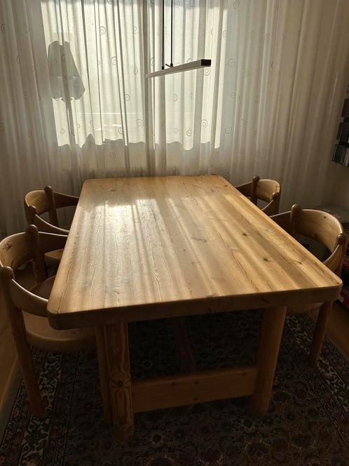 Design eettafel en 4 stoelen van Rainer Daumiller, Huis en Inrichting, Complete eetkamers, Gebruikt, 4 tot 6 stoelen, Ophalen