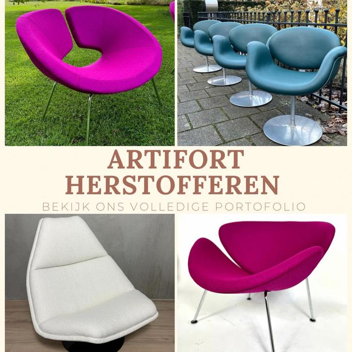 Artifort Herstofferen - Beermann Design Stoffering, Huis en Inrichting, Fauteuils, Zo goed als nieuw, 75 tot 100 cm, Ophalen