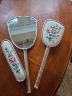 Vintage Kapset - 3 Delig met Bloemenborduurwerk, Ophalen of Verzenden