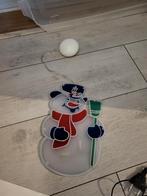 lichtgevende kerst raam hanger sneeuwpop, Diversen, Kerst, Ophalen of Verzenden, Zo goed als nieuw