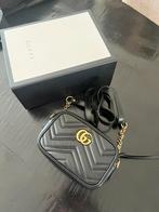 Gucci GG MARMONT MINI, Ophalen of Verzenden, Zo goed als nieuw, Zwart, Schoudertasje