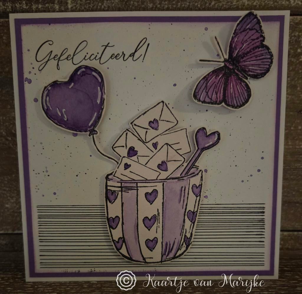 Handgemaakte Gefeliciteerd Kaart, Ophalen of Verzenden, Nieuw, Overige thema's