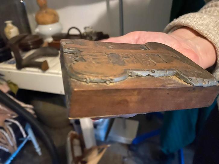 Oude stempel - decoratief object, Antiek en Kunst, Kunst | Etsen en Gravures, Ophalen of Verzenden