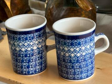 Originele Bunzlau  castle drinkbekers beschikbaar voor biedingen