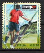 Italië. gestempelde zegel. jaar 2014:  voetbal, Ophalen of Verzenden, Gestempeld