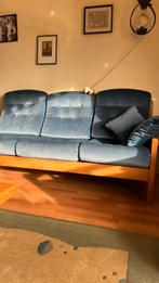 Eiken houten bankstel 3 persoons, Huis en Inrichting, Ophalen, Gebruikt, Driepersoons, 75 tot 100 cm