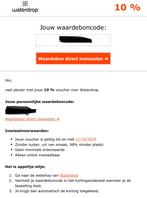 Waterdrop 10%korting, Tickets en Kaartjes, Kortingen en Cadeaubonnen, Eén persoon, Kortingsbon