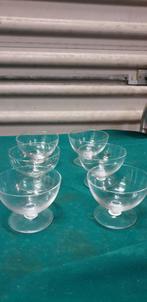 dessert schaaltjes van glas 6 stuks, Huis en Inrichting, Keuken | Servies, Ophalen of Verzenden, 'T Olde Gre-j, Info@toldegrej.nl