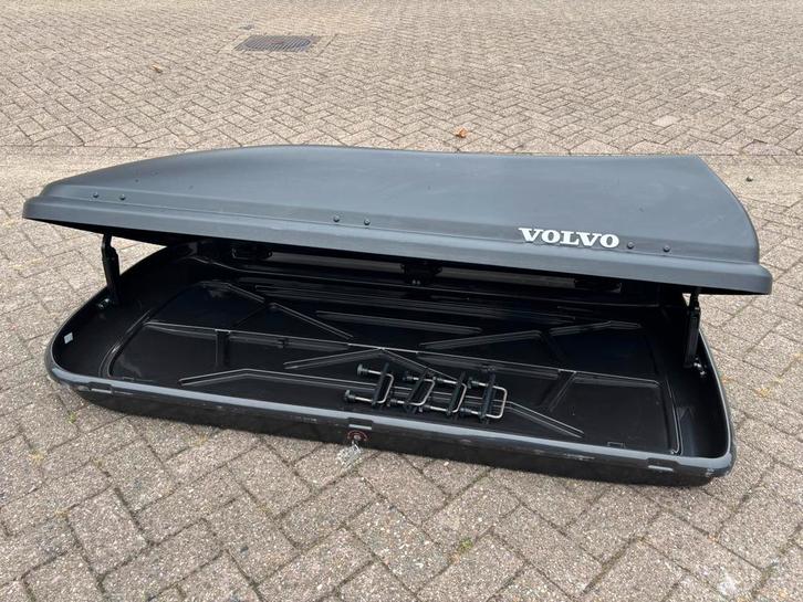 Originele Volvo Dakkoffer Zwart 400L 2 Side Open 175x82x37cm, Auto diversen, Dakkoffers, Zo goed als nieuw, Ophalen