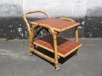 Trolley / Serveerwagen '60s ( rotan ) Retro/Vintage/Design, Ophalen, Zo goed als nieuw, Rechthoekig, Vintage