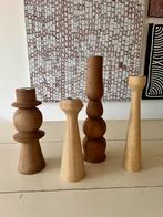 Houten kandelaars van Kinta (nieuw), Ophalen of Verzenden, Zo goed als nieuw, Hout, Minder dan 25 cm