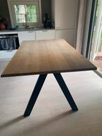 Moderne eiken boomstam eettafel, Huis en Inrichting, Tafels | Eettafels, Ophalen, Eikenhout, 50 tot 100 cm, Zo goed als nieuw