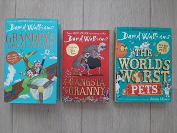 3 x David Walliams ENGELS oa The World's Worst Pets Grandpa beschikbaar voor biedingen