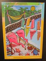 Curaçao puzzel - Caribbean Flamingos - 500 st., Ophalen of Verzenden, 500 t/m 1500 stukjes, Gebruikt, Legpuzzel