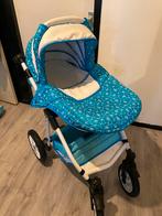 Blauwe 3-in-1 Kinderwagen, Zo goed als nieuw, Combiwagen, Met reiswieg, Ophalen