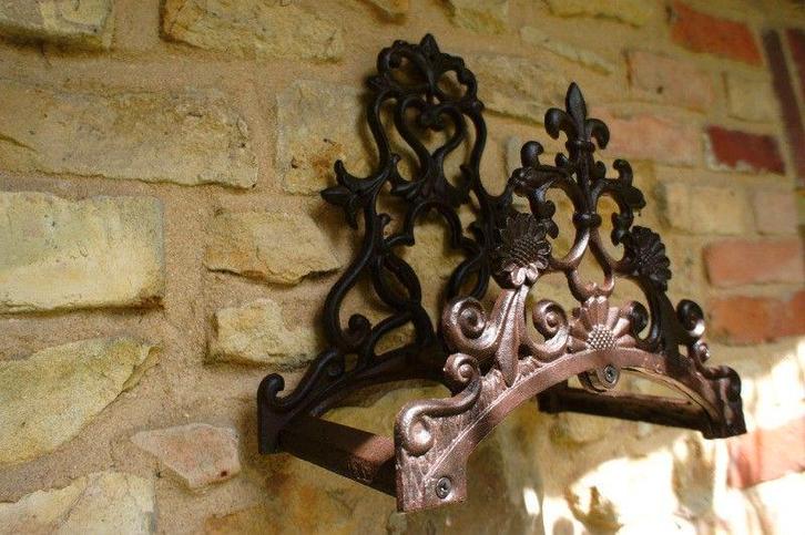 Waterslanghouder, metalen houder, weerbestendig gietijzer, Tuin en Terras, Tuinwanddecoratie, Ophalen of Verzenden