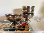4x Vintage rvs ijscoupe zilver, Huis en Inrichting, Ophalen of Verzenden, Overige materialen, Overige stijlen, Overige typen