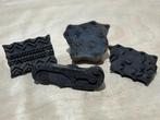 Set antieke houten textielstempels – block printing, Ophalen of Verzenden