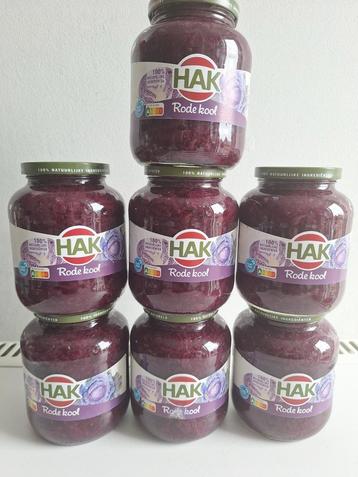 7x Hak rode kool pot 700 gram groot beschikbaar voor biedingen