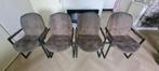 4 eethoek stoelen, Ophalen, Gebruikt, Metaal, Vier