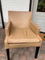 Eetkamerstoel / leer/ kleur : beige, Huis en Inrichting, Stoelen, Ophalen, Gebruikt, Twee, Overige kleuren