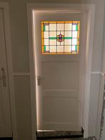 Mooie glas in lood deur, Doe-het-zelf en Verbouw, Glas en Ramen, Ophalen, Gevelraam of Ruit, Gebruikt, Minder dan 80 cm