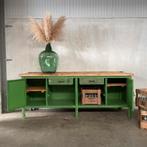 Vintage werkbank, oude groene toonbank, oud dressoir, Ophalen
