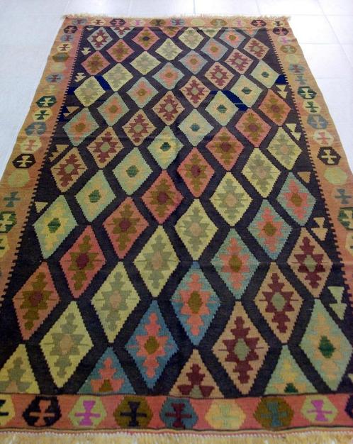 Oud kaukasus kelim 255x140/Perzische tapijten/Oosters/wollen, Huis en Inrichting, Stoffering | Tapijten en Kleden, 150 tot 200 cm
