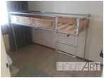 Bed / halfhoogslaper steigerhout steigerbuis NIEUW, 85 tot 100 cm, Jeroen.leenders@gmail.com, Nieuw, Ophalen of Verzenden