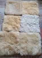 Schapenvacht kussenhoezen 6 stuks, Ophalen of Verzenden, Gebruikt, Beige, Vierkant