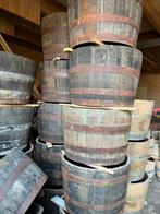 Bloembak half Whiskyvat vijver old look palmboom vijgenboom, Tuin en Terras, Bloembakken en Plantenbakken, Nieuw, Tuin, Rond, Ophalen of Verzenden