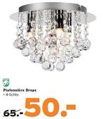 Plafonniere Drops 4-lichts, Gebruikt, Ophalen