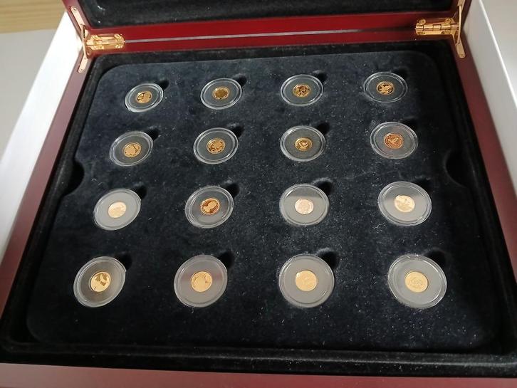 kleinste goud in proof kwaliteit KNM, Postzegels en Munten, Munten | Nederland, Setje, Overige waardes, Koningin Beatrix, Goud